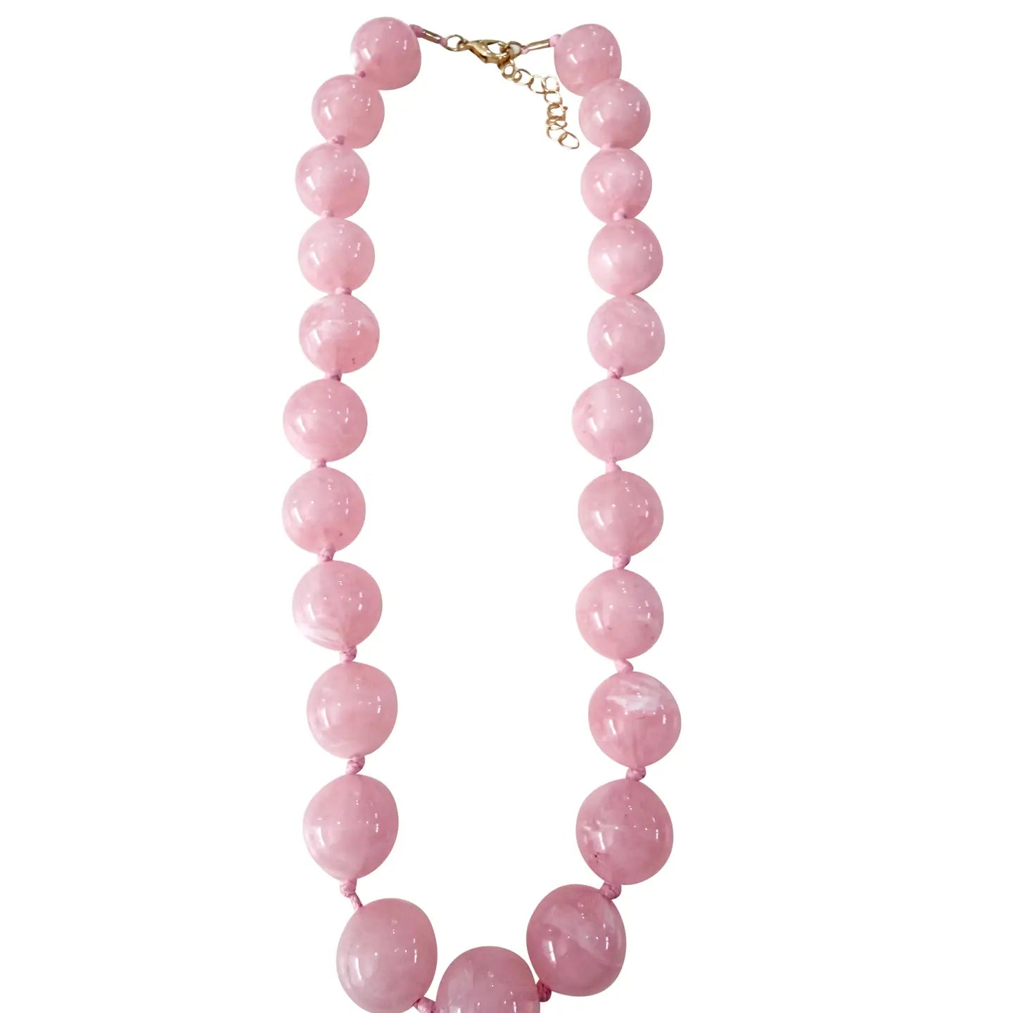 Chunky Beaded Necklace - Light Pink