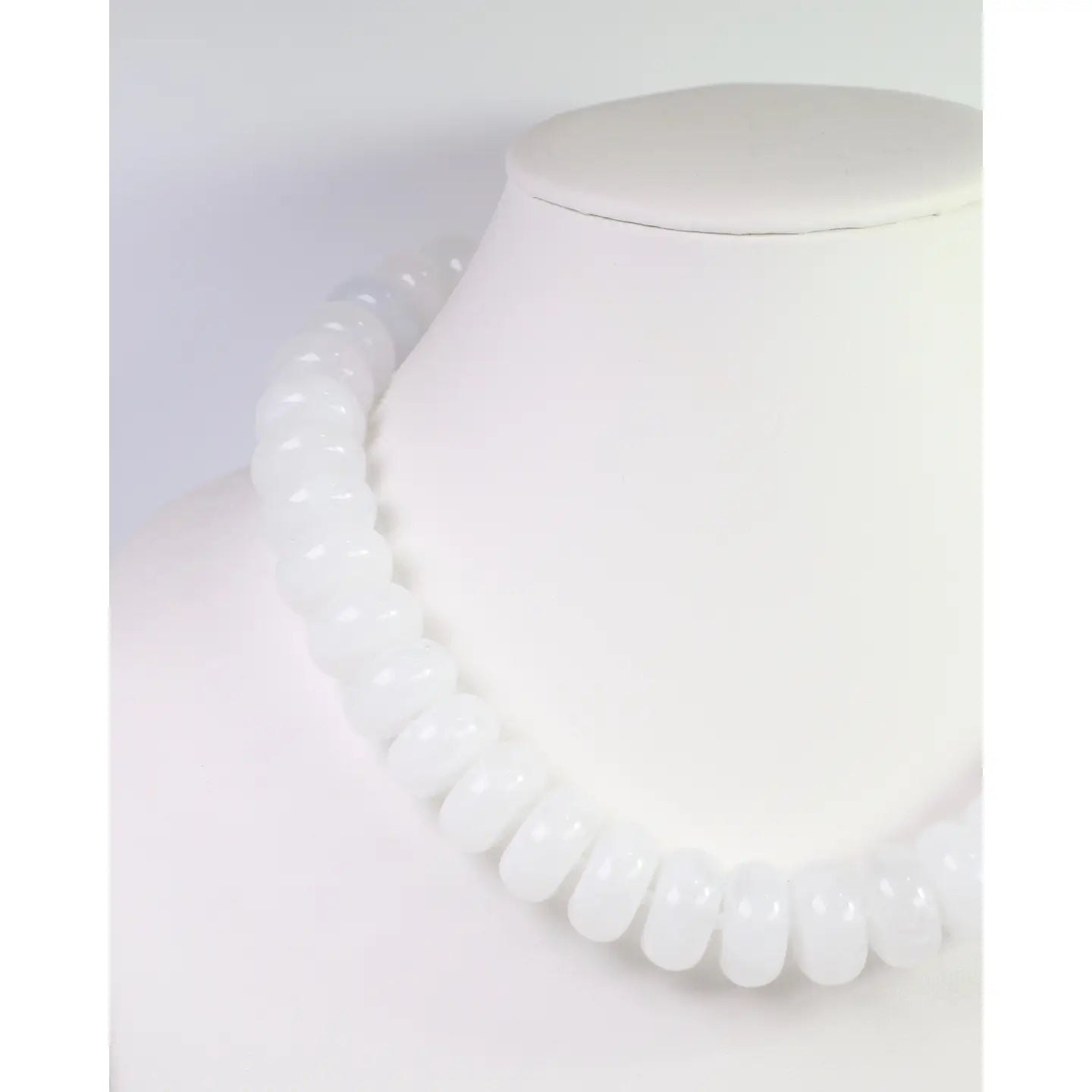 White Marble Beaded Necklace