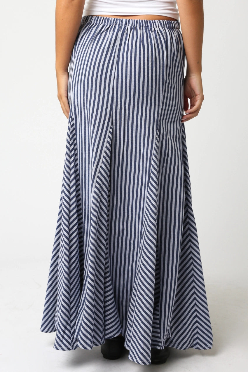 Nava Striped Maxi Skirt
