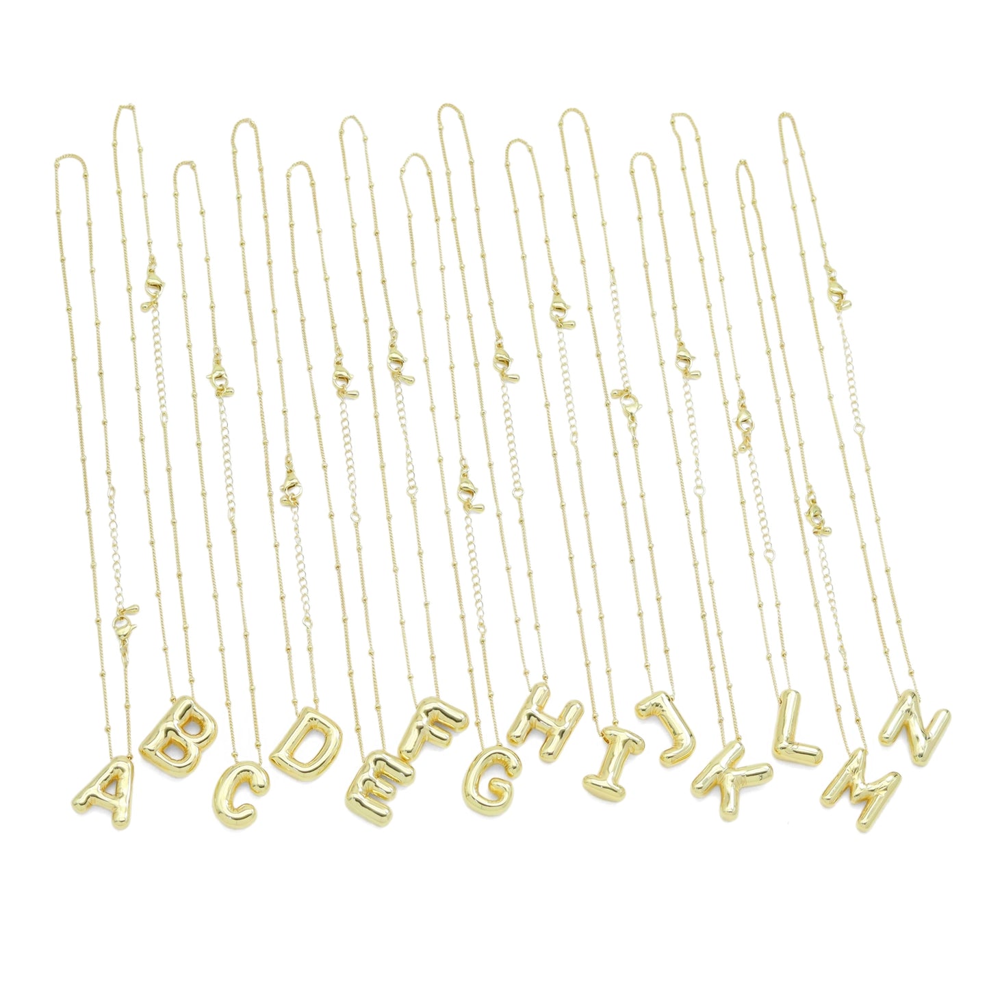 Ballon Bubble Initial Necklace