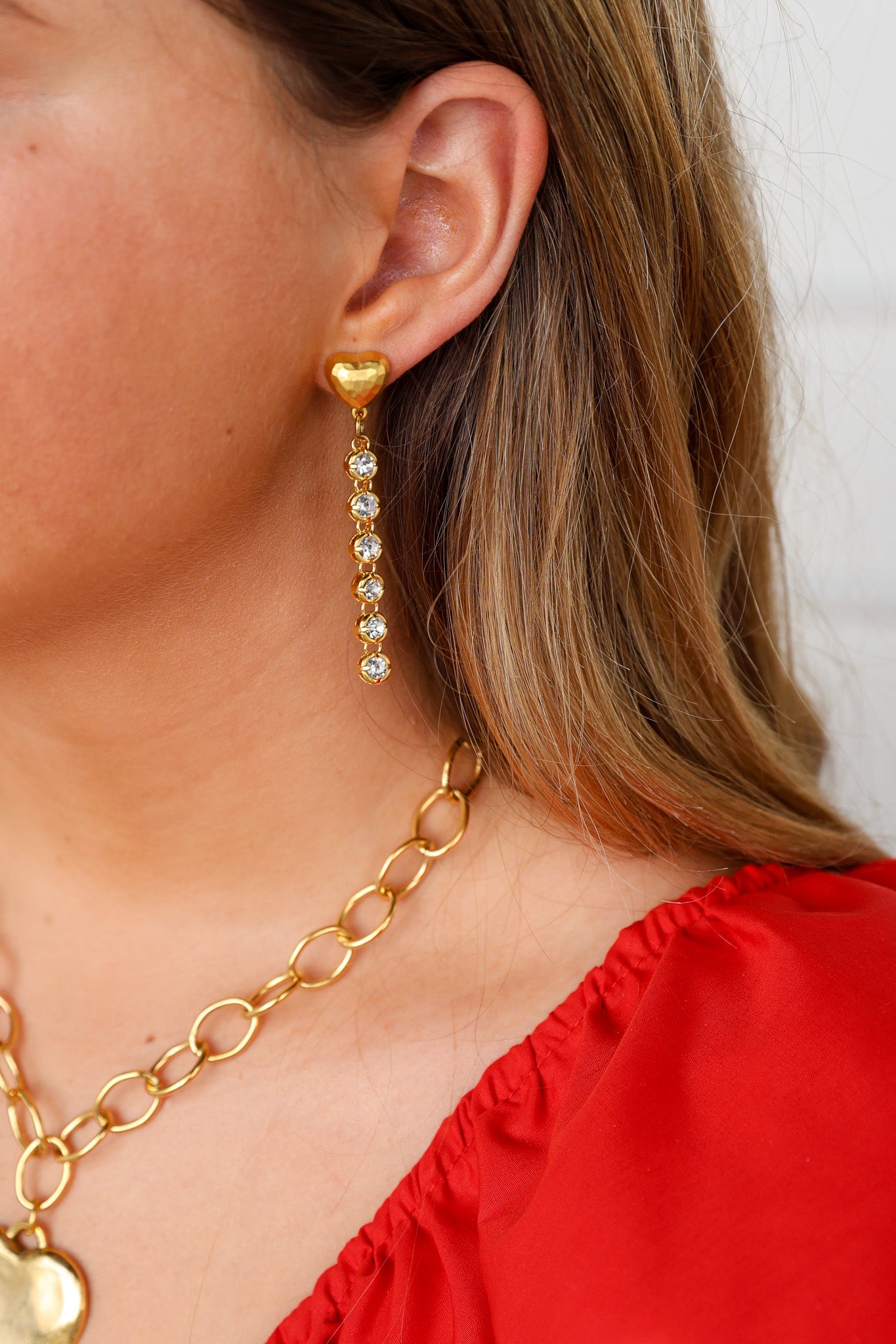 Heart Drop Earrings
