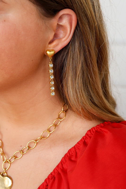 Heart Drop Earrings