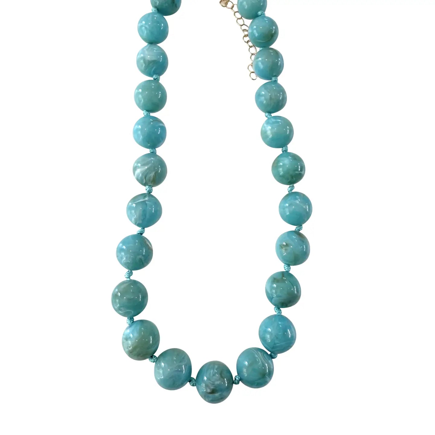 Chunky Beaded Necklace - Turquoise