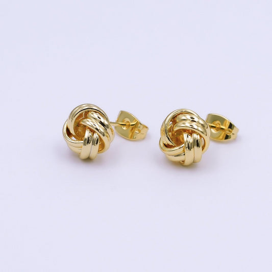 Gold Knotted Studs