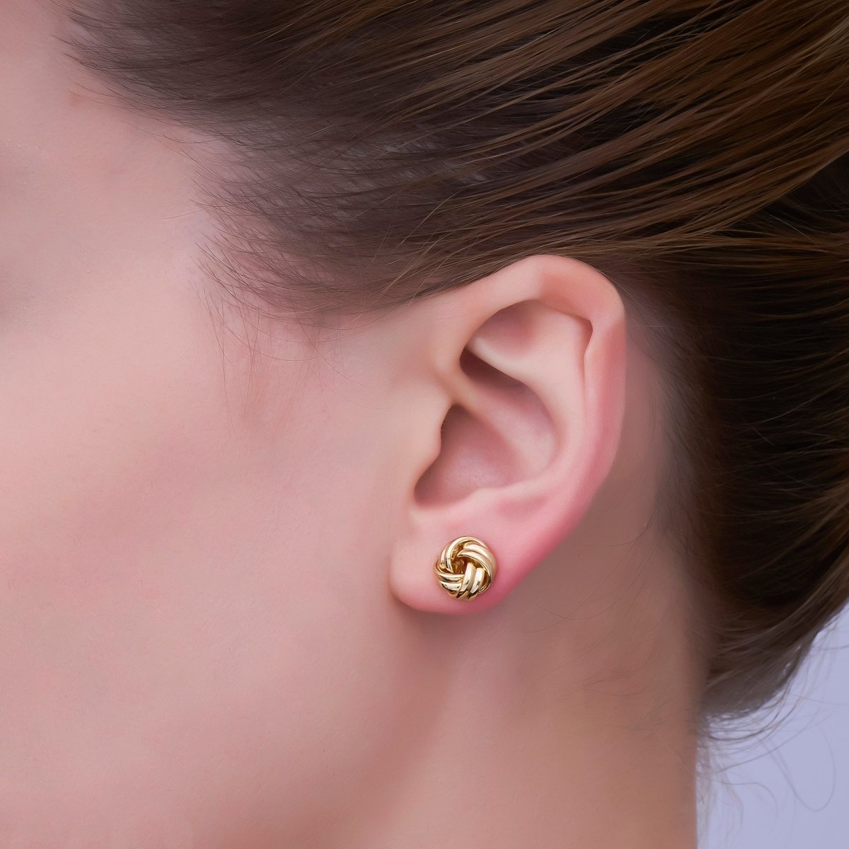 Gold Knotted Studs