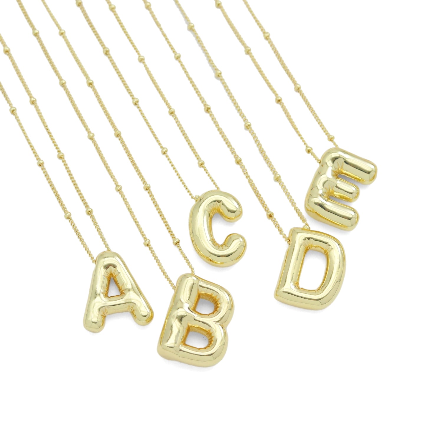 Ballon Bubble Initial Necklace