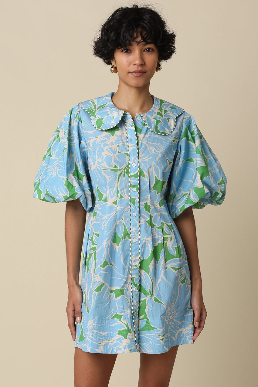 Skyla Flora Puff Sleeve Dress